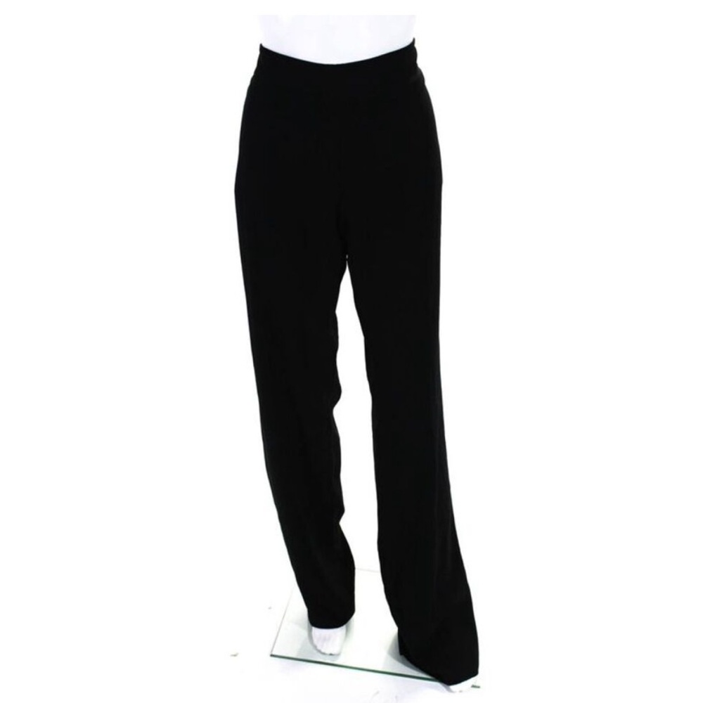 Valentino Womens Straight Leg High Rise Side Zip Pants Black Size 10